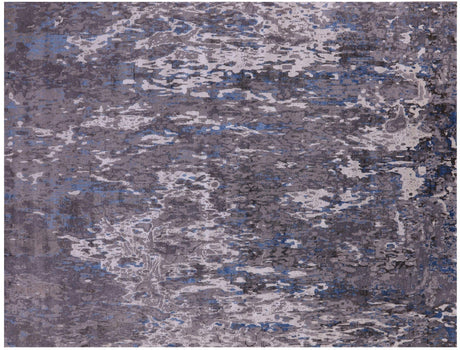 Abstract Hand Knotted Wool & Silk Rug - Manhattan Rugs