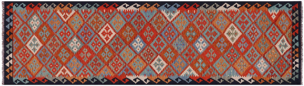 Runner Wool On Wool Reversible Kilim Flat Weave Rug - Manhattan Rugs