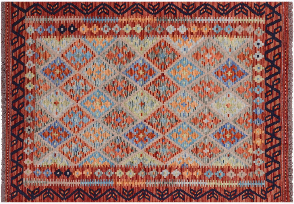 Reversible Flat Weave Kilim Wool On Wool Rug - Manhattan Rugs