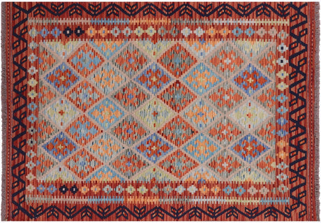 Reversible Flat Weave Kilim Wool On Wool Rug - Manhattan Rugs