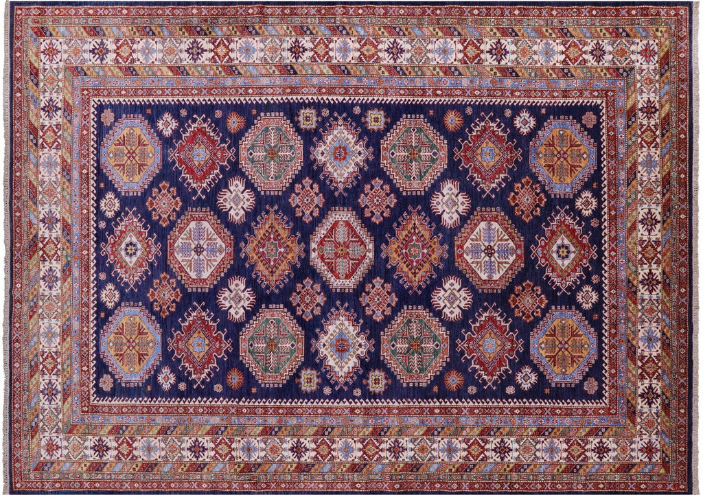 Super Kazak Geometric Handmade Wool Rug - Manhattan Rugs