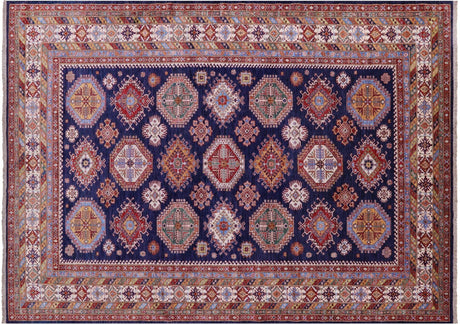 Super Kazak Geometric Handmade Wool Rug - Manhattan Rugs