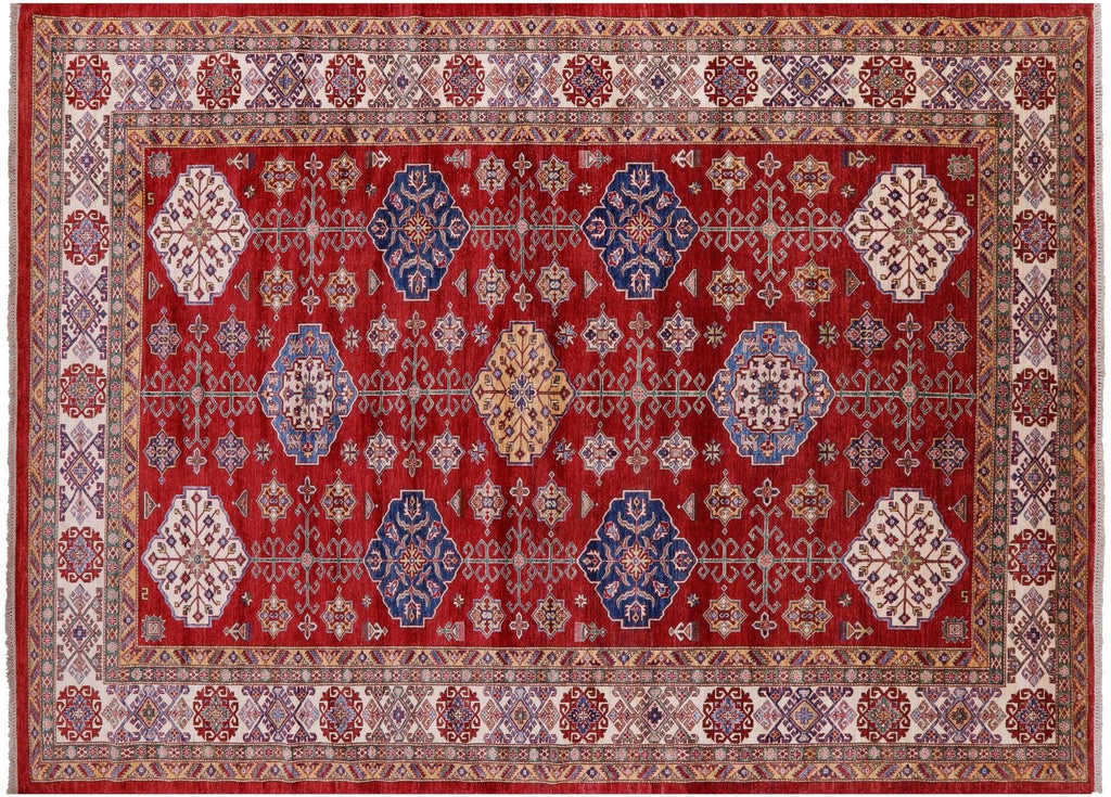 Handmade Geometric Super Kazak Wool Rug - Manhattan Rugs