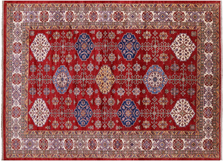 Handmade Geometric Super Kazak Wool Rug - Manhattan Rugs