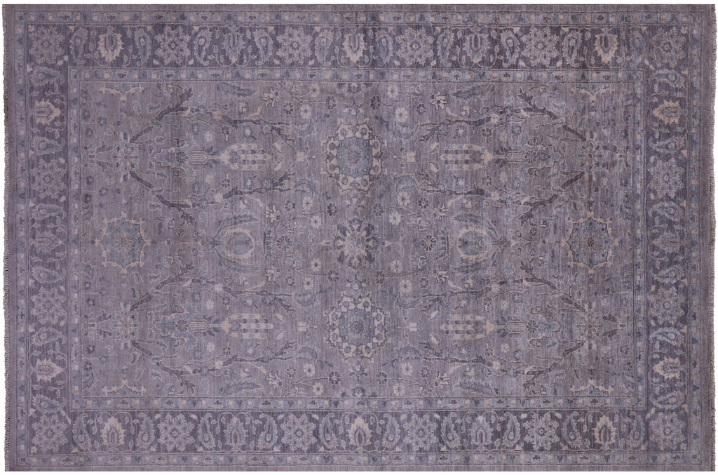 Grey 6' 1" X 9' 0" Persian Fine Serapi Hand Knotted Rug - Q9530