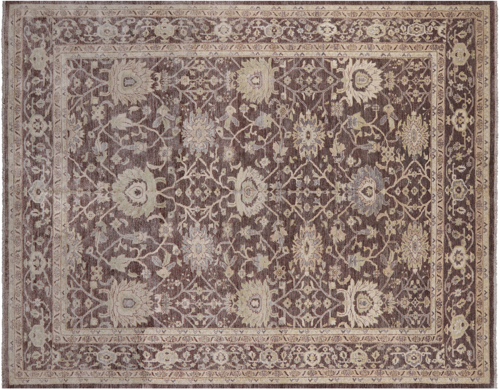 Hand Knotted Turkish Oushak Wool Rug 8' 11" X 11' 9" - Q9546