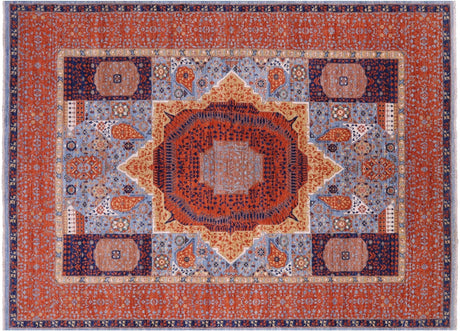 Handmade Mamluk Geometric Wool Rug - Manhattan Rugs