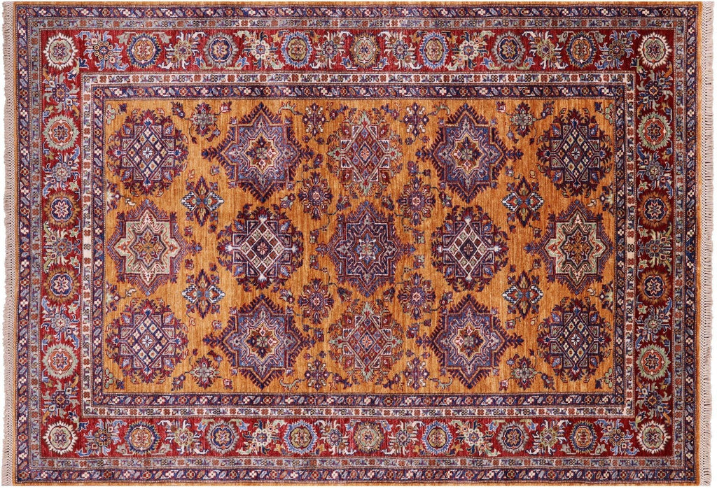 Super Kazak Geometric Handmade Wool Rug - Manhattan Rugs