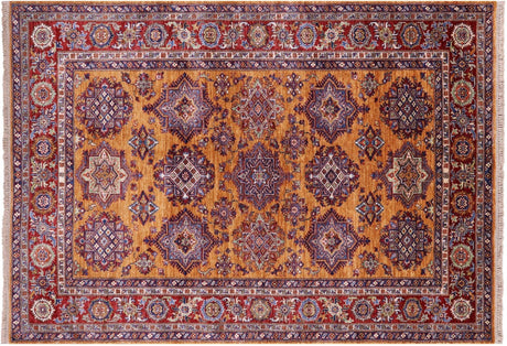 Super Kazak Geometric Handmade Wool Rug - Manhattan Rugs