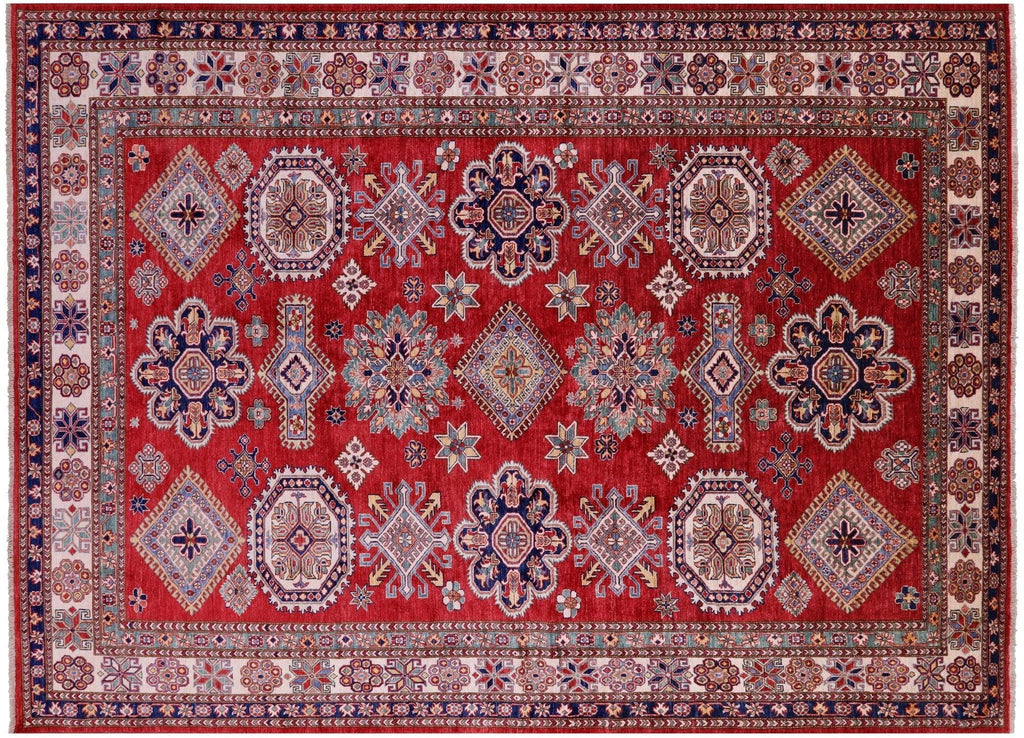 Handmade Super Kazak Geometric Wool Rug - Manhattan Rugs