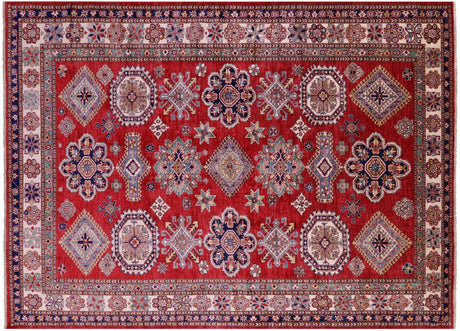 Handmade Super Kazak Geometric Wool Rug - Manhattan Rugs