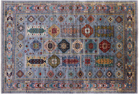 Hand Knotted Fine Turkmen Ersari Wool Rug - Manhattan Rugs