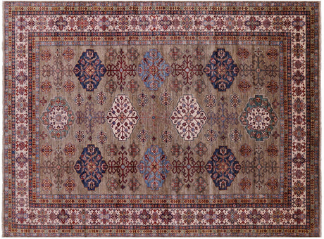 Geometric Super Kazak Handmade Wool Rug - Manhattan Rugs
