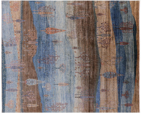 Hand Knotted Tribal Persian Gabbeh Wool Rug - Manhattan Rugs