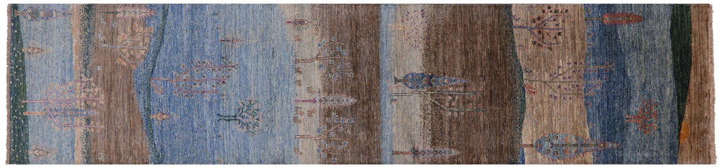 Persian Gabbeh Tribal Handmade Wool Runner Rug - Manhattan Rugs