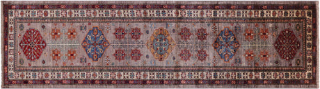 Runner Super Kazak Hand-Knotted Wool Rug - Manhattan Rugs