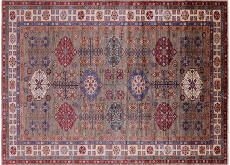 Handmade Geometric Super Kazak Wool Rug - Manhattan Rugs