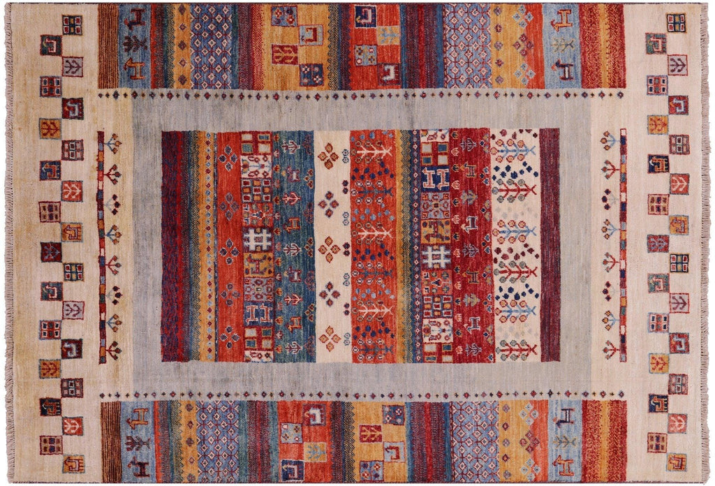 Persian Gabbeh Tribal Handmade Rug - Manhattan Rugs
