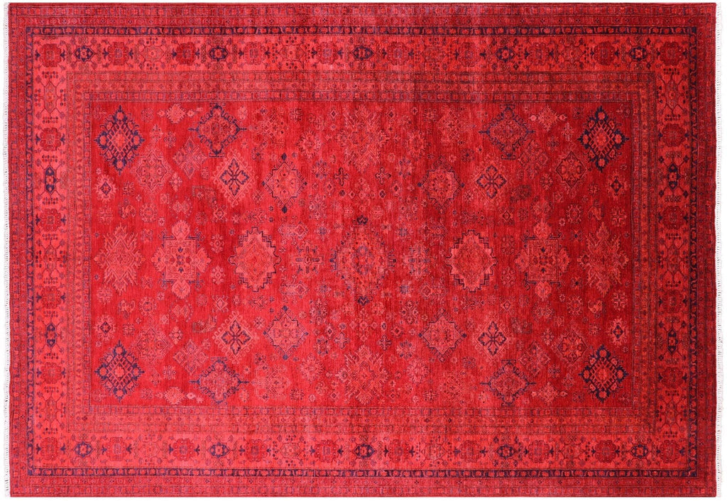Overdyed Full Pile Super Kazak Handmade Wool Rug - Manhattan Rugs