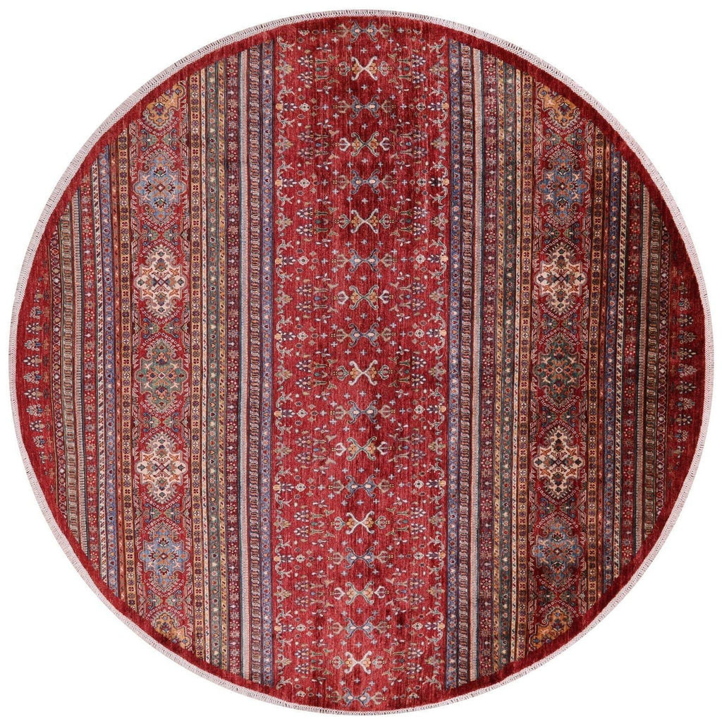 Round Khorjin Super Kazak Hand Knotted Rug - Manhattan Rugs