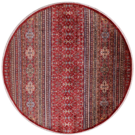 Round Khorjin Super Kazak Hand Knotted Rug - Manhattan Rugs