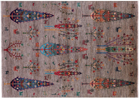 Tribal Persian Gabbeh Hand Knotted Wool Rug - Manhattan Rugs