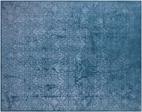 Overdyed Full Pile Hand-Knotted Wool & Silk Rug - Manhattan Rugs