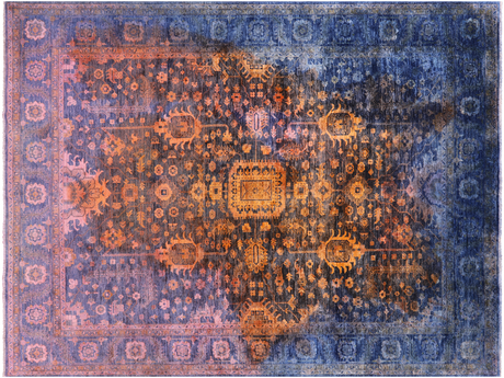 Full Pile Overdyed Serapi Hand-Knotted Wool Rug - Manhattan Rugs