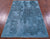 Blue Full Pile Overdyed Hand-Knotted Wool & Silk Rug - Manhattan Rugs