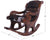 Hair-On Cowhide Wooden Rocking Chair - RC101-FC