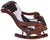 Hair-On Cowhide Wooden Handcrafted Rocking Chair - RC117-FC