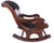 Hair-On Cowhide Wooden Handcrafted Rocking Chair - RC123-FC