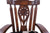 Wooden Rocking Chair Handcarved Back Sunflower Removable Hair-On Cowhide Pillow - RC132-CP