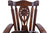 Wooden Rocking Chair Handcarved Back Sunflower Removable Hair-On Cowhide Pillow - RC133-CP