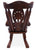 Wooden Rocking Chair Handcarved Back Sunflower Removable Hair-On Cowhide Pillow - RC133-CP