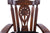 Wooden Rocking Chair Handcarved Back Sunflower Removable Hair-On Cowhide Pillow - RC134-CP