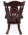 Wooden Rocking Chair Handcarved Back Sunflower Removable Hair-On Cowhide Pillow - RC134-CP