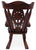 Wooden Rocking Chair Handcarved Back Sunflower Removable Hair-On Cowhide Pillow - RC135-CP
