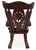 Wooden Rocking Chair Handcarved Back Sunflower Removable Hair-On Cowhide Pillow - RC136-CP