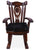 Wooden Rocking Chair Handcarved Back Sunflower Removable Hair-On Cowhide Pillow - RC137-CP