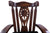 Wooden Rocking Chair Handcarved Back Sunflower Removable Hair-On Cowhide Pillow - RC137-CP