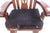Wooden Rocking Chair Handcarved Back Sunflower Removable Hair-On Cowhide Pillow - RC137-CP