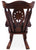 Wooden Rocking Chair Handcarved Back Sunflower Removable Hair-On Cowhide Pillow - RC137-CP