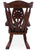Wooden Rocking Chair Handcarved Back Sunflower Removable Hair-On Cowhide Pillow - RC139-CP