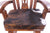 Wooden Rocking Chair Handcarved Back Sunflower Removable Hair-On Cowhide Pillow - RC140-CP