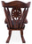 Wooden Rocking Chair Handcarved Back Sunflower Removable Hair-On Cowhide Pillow - RC140-CP