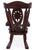 Wooden Rocking Chair Handcarved Back Sunflower Removable Hair-On Cowhide Pillow - RC141-CP