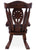 Wooden Rocking Chair Handcarved Back Sunflower Removable Hair-On Cowhide Pillow - RC143-CP
