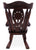 Wooden Rocking Chair Handcarved Back Sunflower Removable Hair-On Cowhide Pillow - RC144-CP