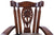 Wooden Rocking Chair Handcarved Back Sunflower Removable Hair-On Cowhide Pillow - RC145-CP